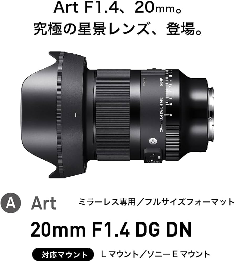 Amazon.co.jp: シグマ(Sigma) レンズ 20mm F1.4 DG DN Sony